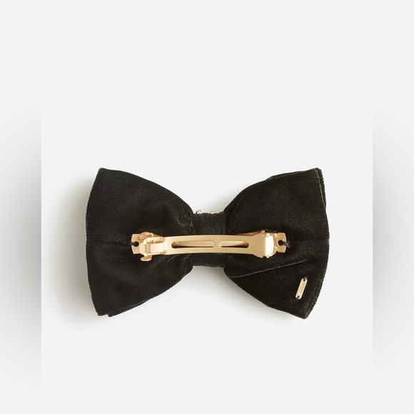 J. Crew Velvet bow clip with crystals - Picture 3 of 5